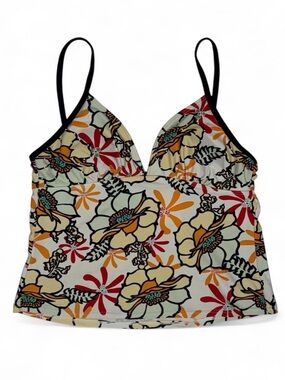 colourful floral tankini tank top